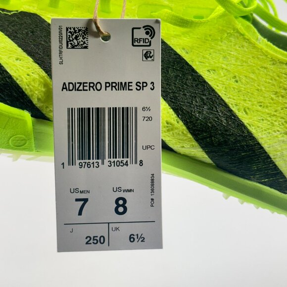 Adidas Adizero Prime SP 3 Strung \'Lucid Lemon Black\' IH5800 Track Multi Size